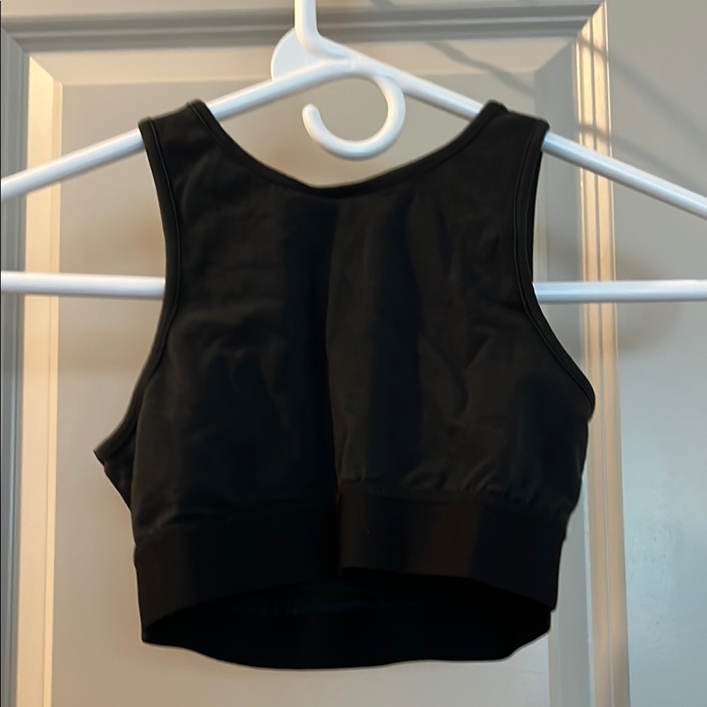 Adidas Black and White Logo Crop Top - Picture 2 of 4